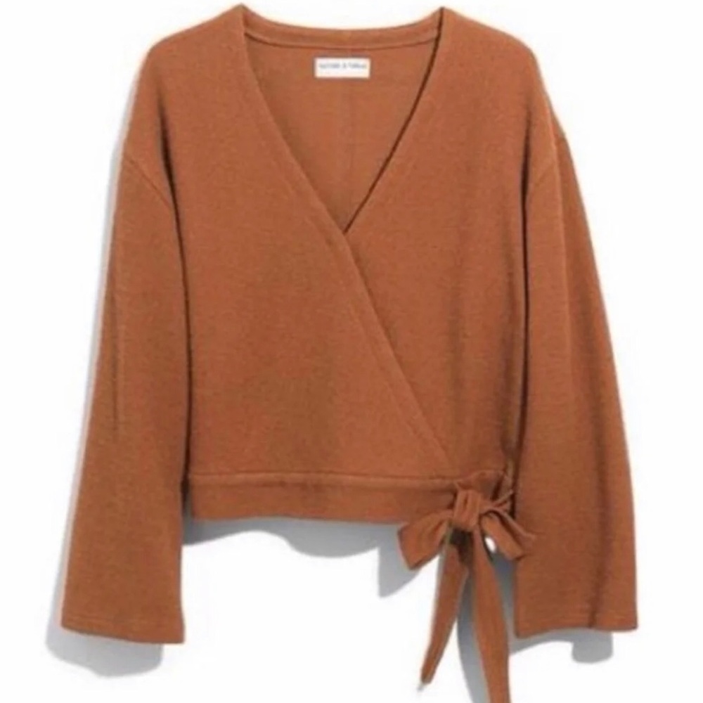 Madewell Texture & Thread Wrap Tie Top Size XS